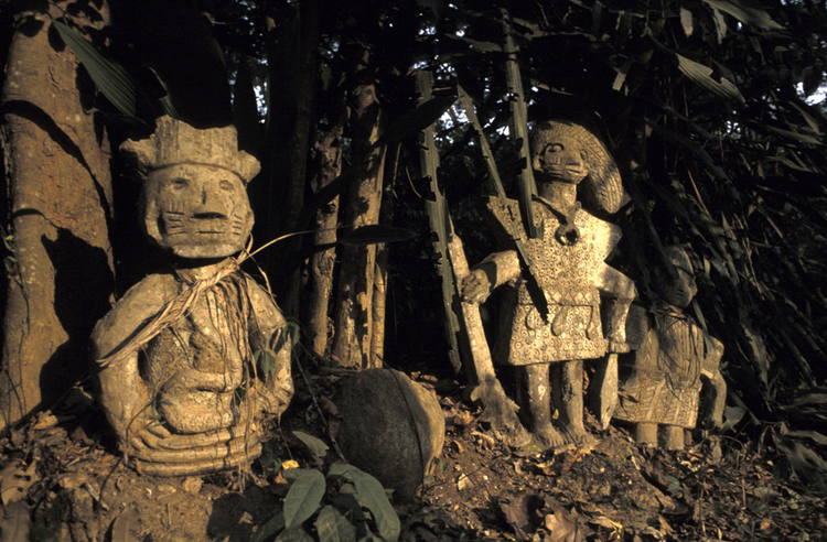 night statues at osun sacred grove - hotels.ng