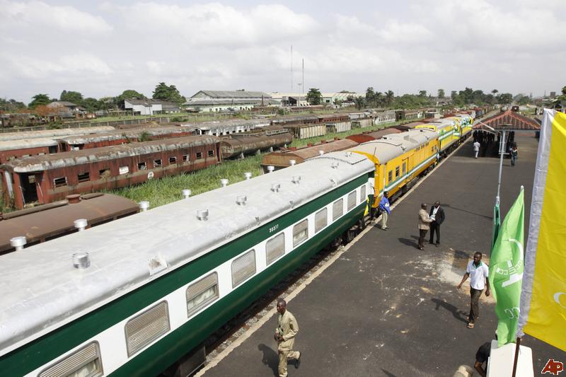 Train at a station in Kaduna