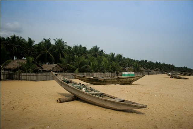 Canoes at Eleko Beach-hotels.ng