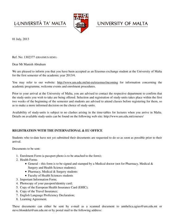 Motivational Letter For Student Visa Germany