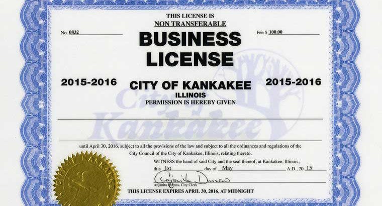 A business license 