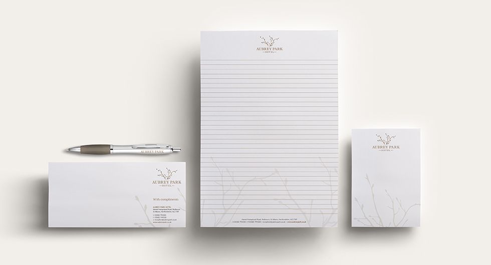 Notepads and pens from hotels