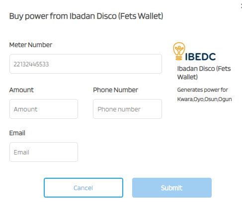 how to recharge IBEDC token