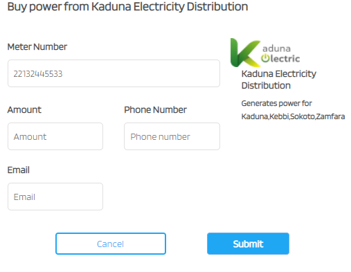 How to recharge Kaduna Electricity Prepaid  meter online